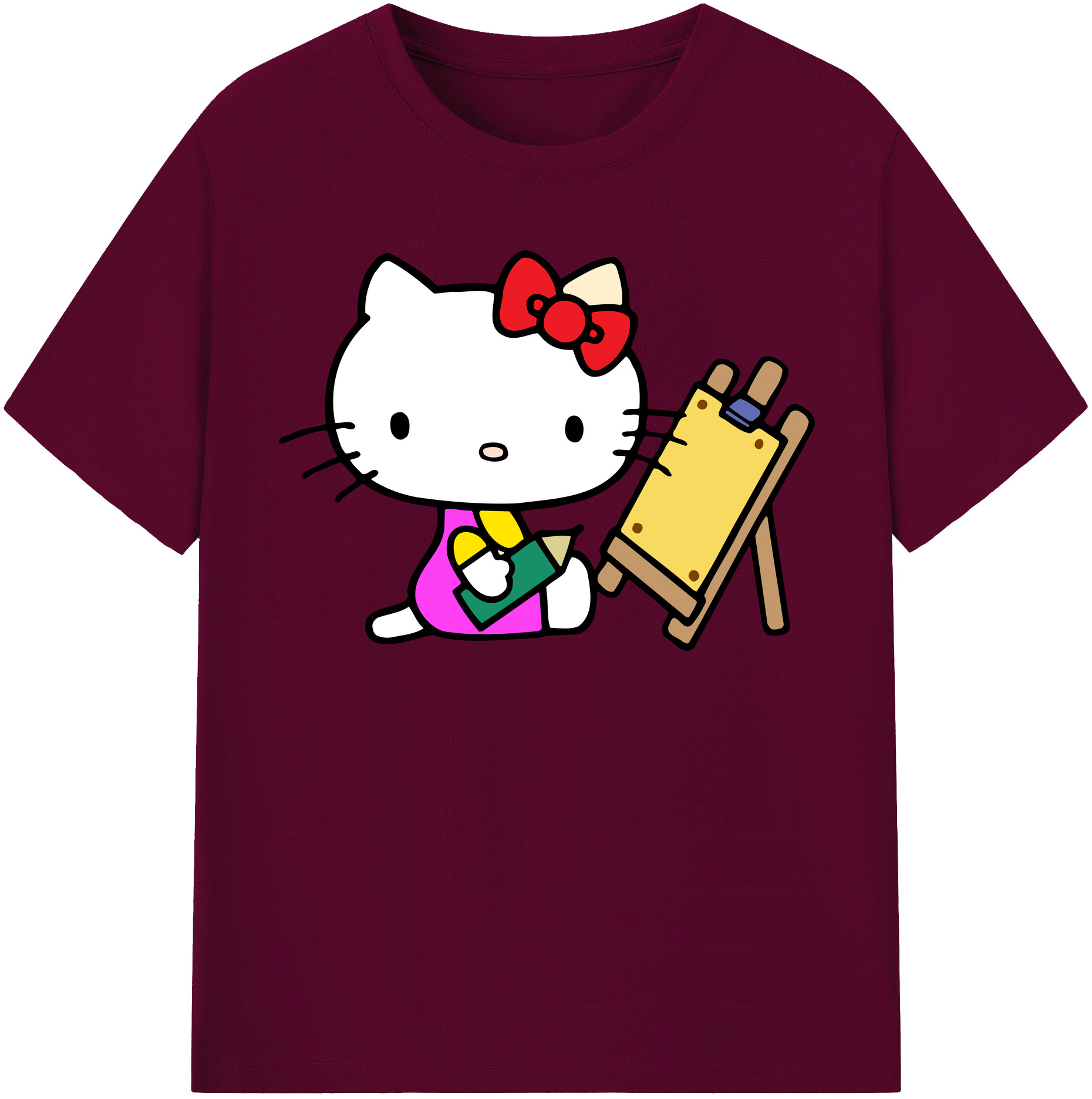 （画像用） Hello Kitty ハローキティ レディースカジュアルプリントTシャツ（綿100％）